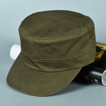 Load image into Gallery viewer, Fashion Unisex PU Leather Military Hat Autumn Sailor Hats For Women Men Black Grey flat top  Female travel cadet hat Captain Cap